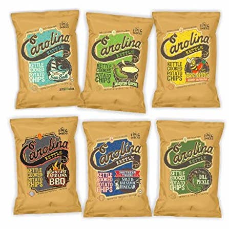 Variety Case 2 oz (case of 20 bags) for wholesale by 1 in 6 Snacks- Carolina Kettle chips