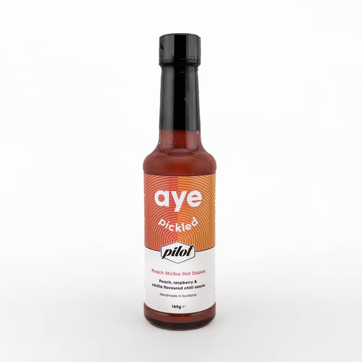 Peach Melba Hot Sauce for wholesale by Aye Pickled