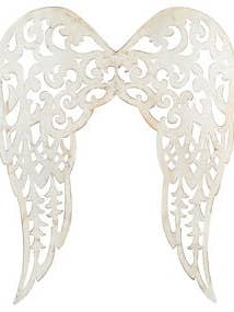 24"H FILIGREE ANGEL WINGS - ANTIQUE CREAM - MM1113K5 for wholesale by General Wholesale Inc