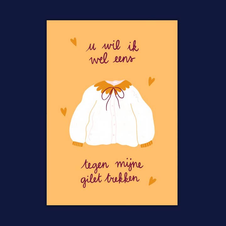 Wenskaart - Gilet voor wholesale door Dujojo