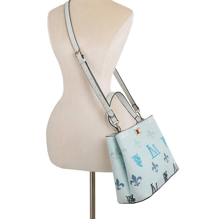 Handbag Factory Corp - Wholesale Satchel - Women's - 2 in 1 monogram satchel bag with matching purse