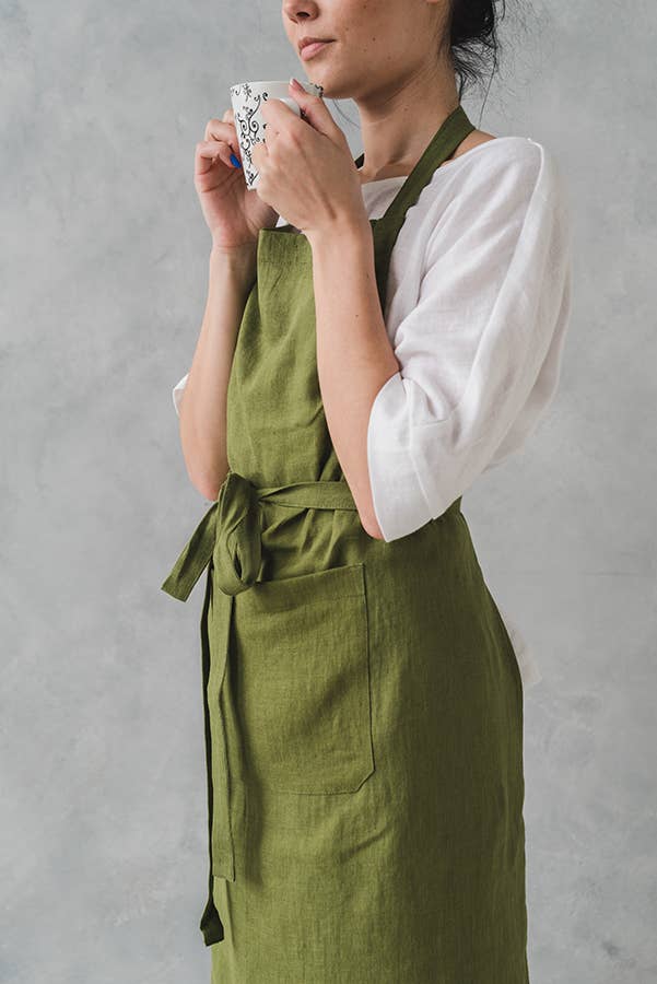 Epic Linen - Wholesale Apron - Unisex Full Bib Linen Apron in Various Colors12