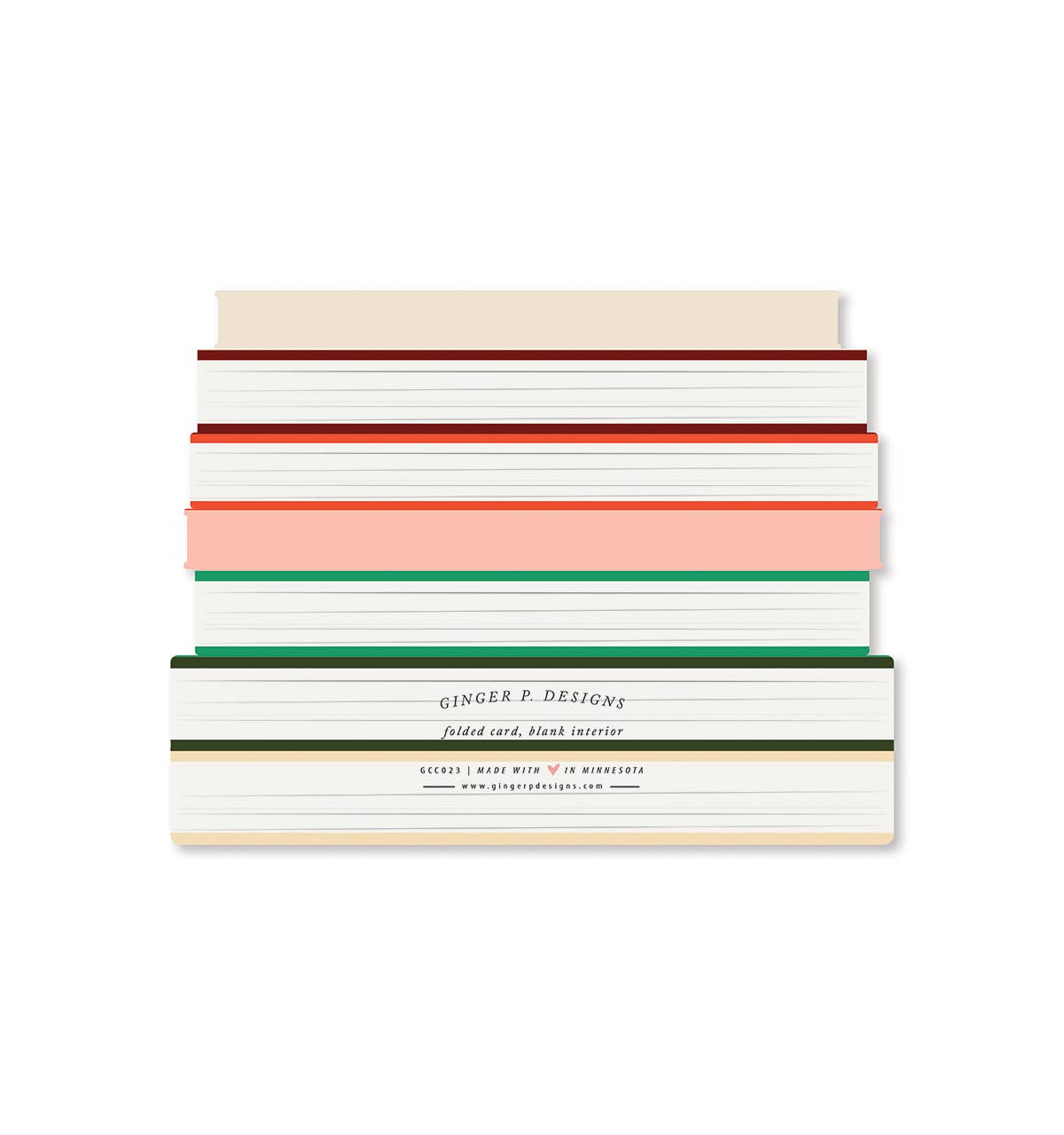 Ginger P. Designs - Wholesale Season's Greetings Card - Holiday Books die-cut Greeting Card 1