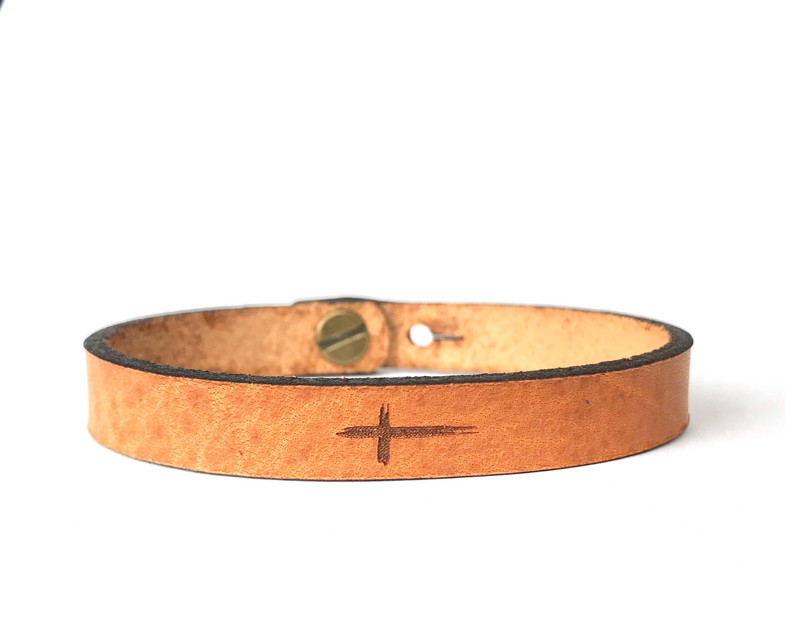 New Market Farmhouse - Wholesale Bangle bracelet - Cross Thin Leather Bracelet - Easter1