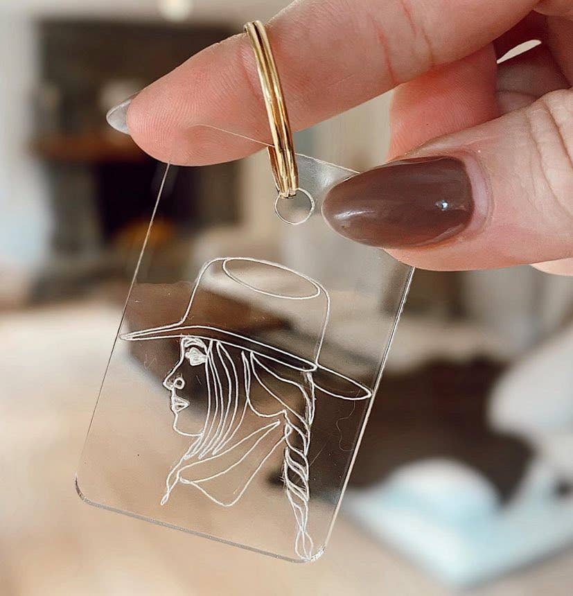 GoneWestDesigns - Wholesale Keychain - Women's - Cowgirl Silhouette Keychain1