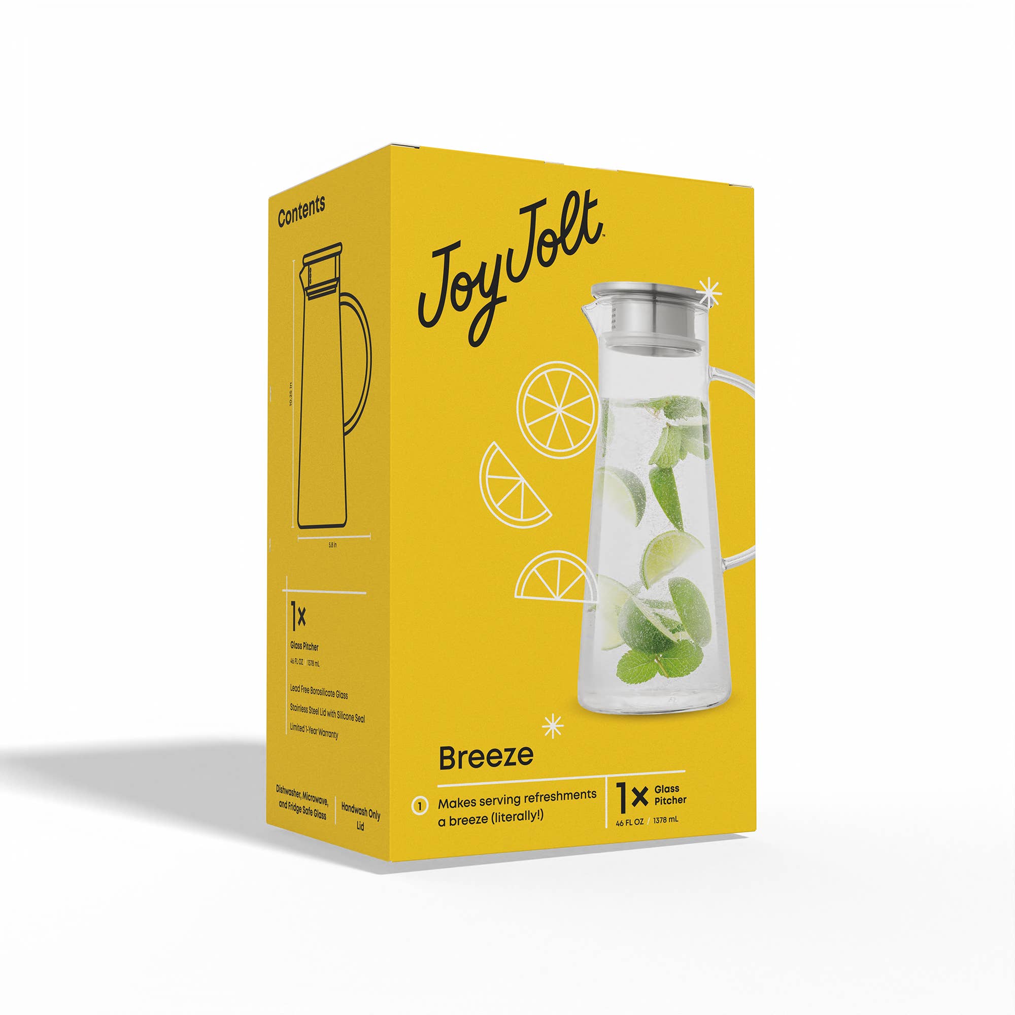 JoyJolt - Vendita all'ingrosso Caraffe - Caraffa estiva Breeze con coperchio in acciaio inox - 1,4 litri7