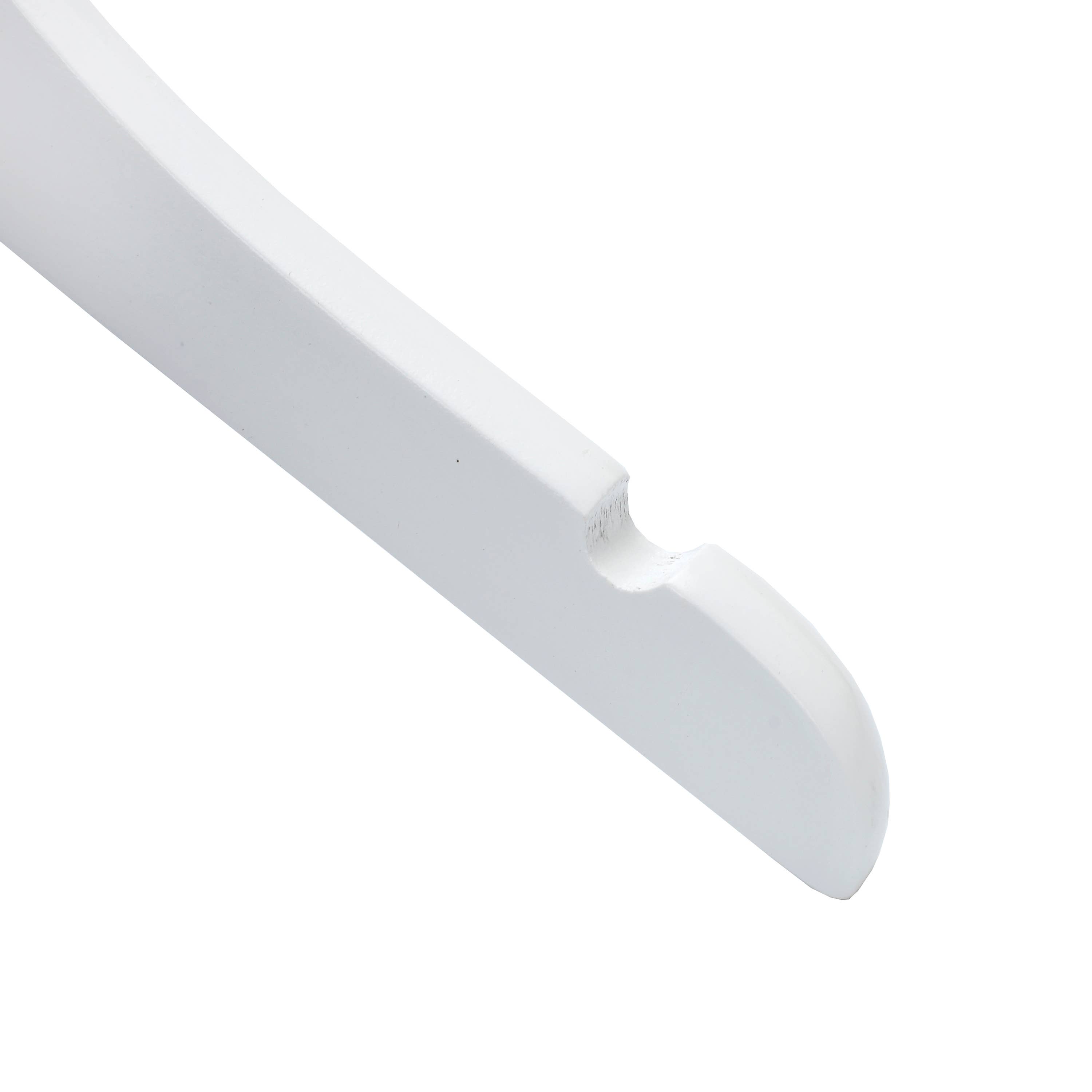 Quality Hangers - Wholesale Clothes Hangers - WK41- Kids Wooden Hanger, 12" White - 8011