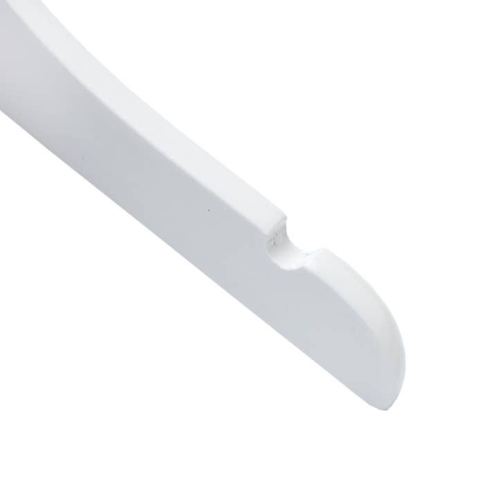 Quality Hangers - Wholesale Clothes Hangers - WK41- Kids Wooden Hanger, 12" White - 8011