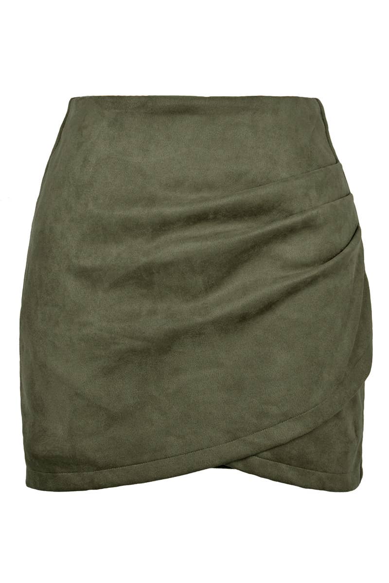 Lily Clothing - Wholesale Skirt - Women's - WOMEN HIGH WAIST WRAP MINI SKIRT1