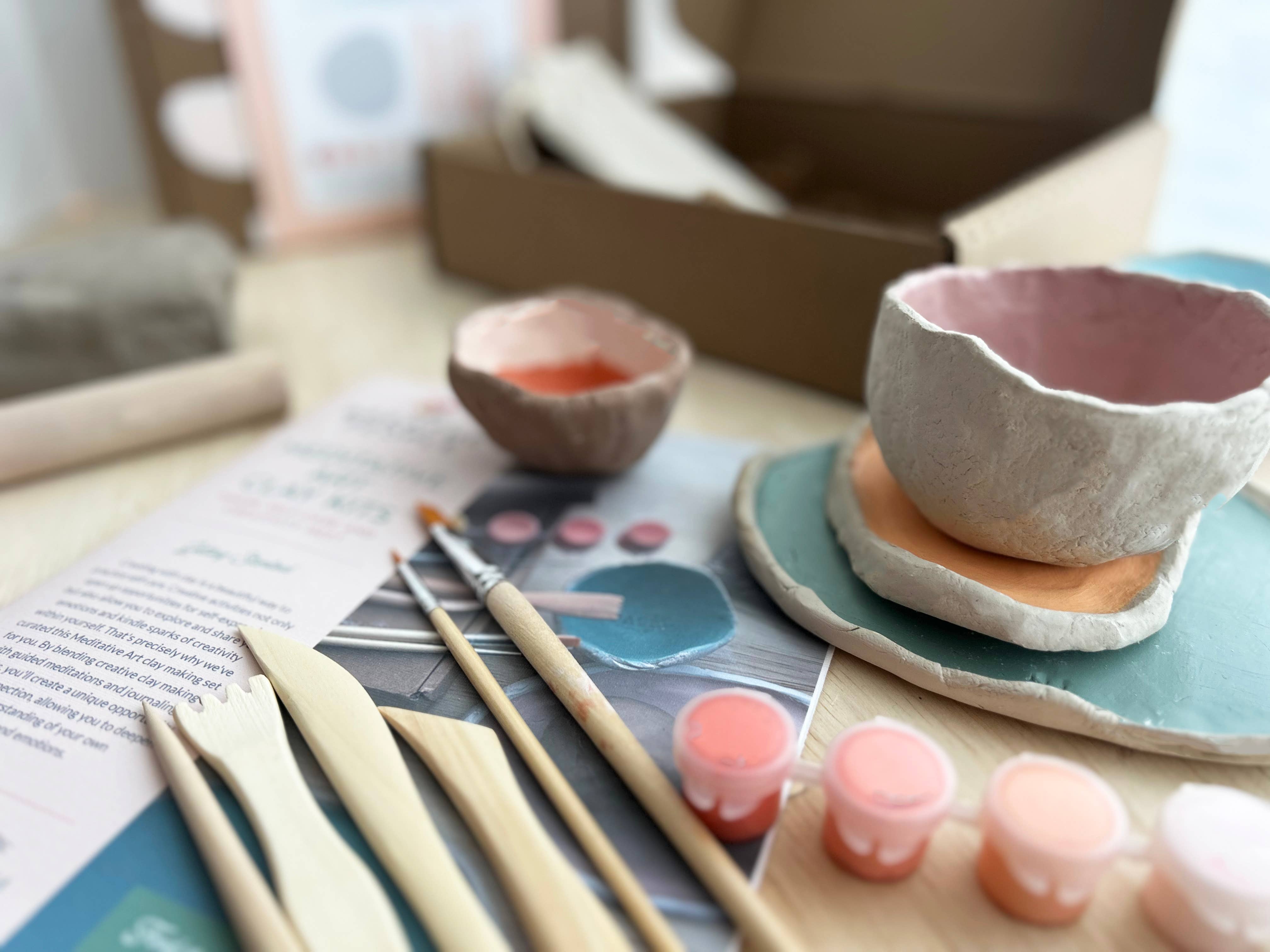 Breathe People - Wholesale DIY Craft Kit - Meditative Art Clay Kit + Self-Care Meditations and Projects7