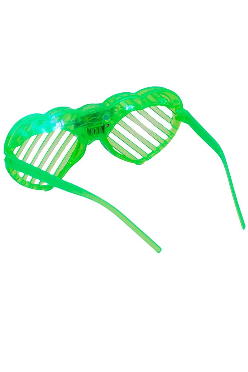 Cap Zone – wholesale Sunglasses – Women's – Heart Goggle LED Light-Up Shutter Shades Glasses3