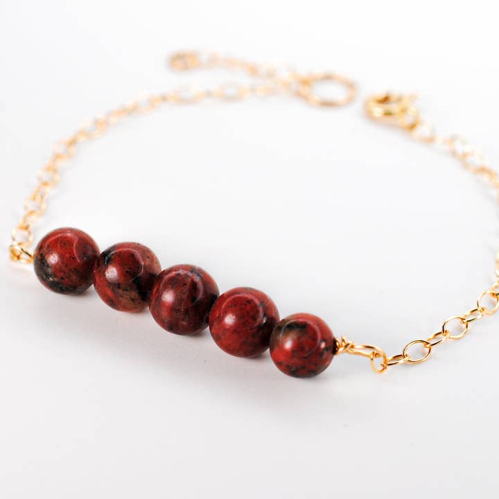 Röd Jaspis Genesis Armband för wholesale av Ripple | Reiki Infused Jewelry