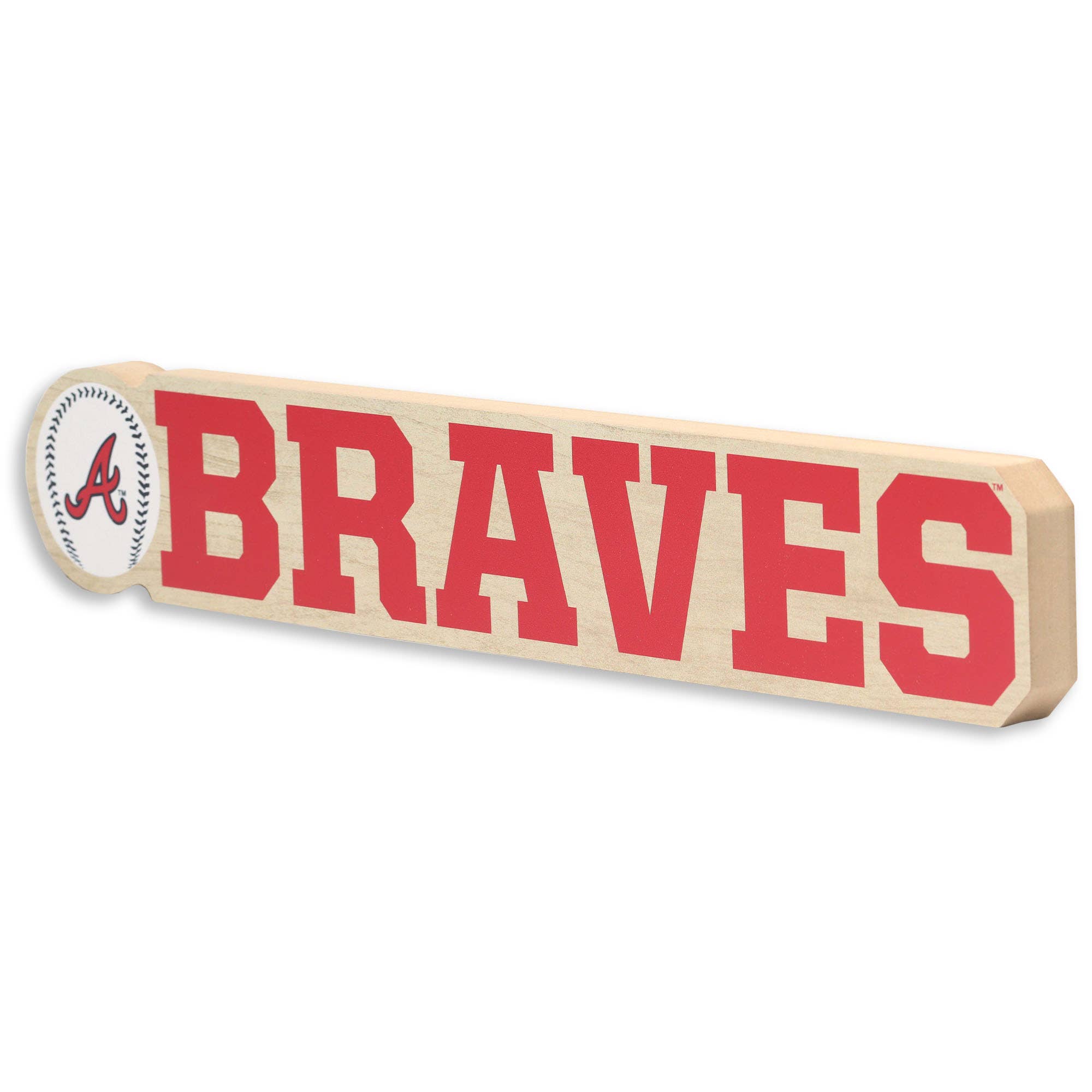 Open Road Brands, LLC - Wholesale Decorative Tabletop Object - Atlanta Braves Team Spirit Logo Decor1