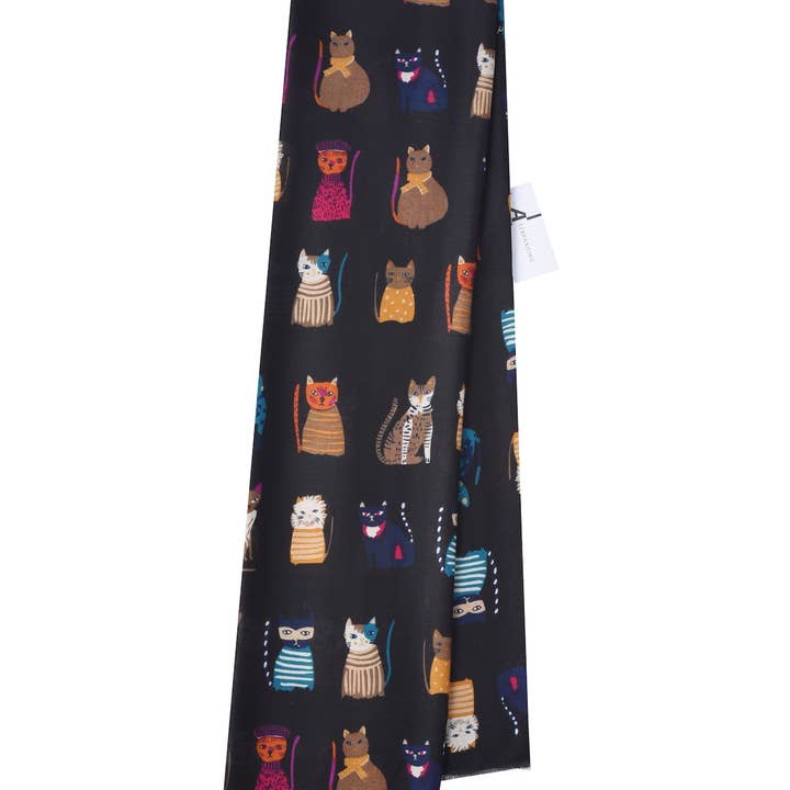 Funkyrel® Atzbranding Limited - Wholesale Sjaal - Dames - Scarvii sjaal met schattig cartoon kattenpatroon