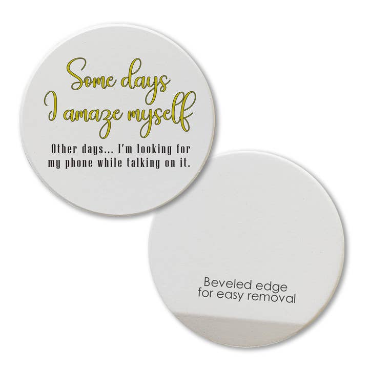 Tipsy Coasters & Gifts – wholesale Car coaster – unisex – Car Coaster Some Days I Amaze Myself Looking For Phone1