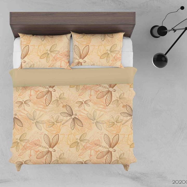 3D Natuur Libelle Patroon Dekbedovertrek Set Beddengoed Set Dekbedovertrek Kussenslopen WJ 3455 voor wholesale door Jess Art Decoration