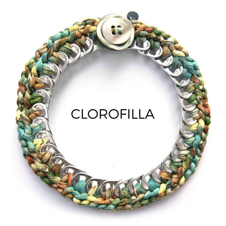 Chlorophyll Kette mit Standard Pop-Top-Verschluss und Häkelgarn-T-Shirt außen für den Großhandel von Peekaboo! Jewels