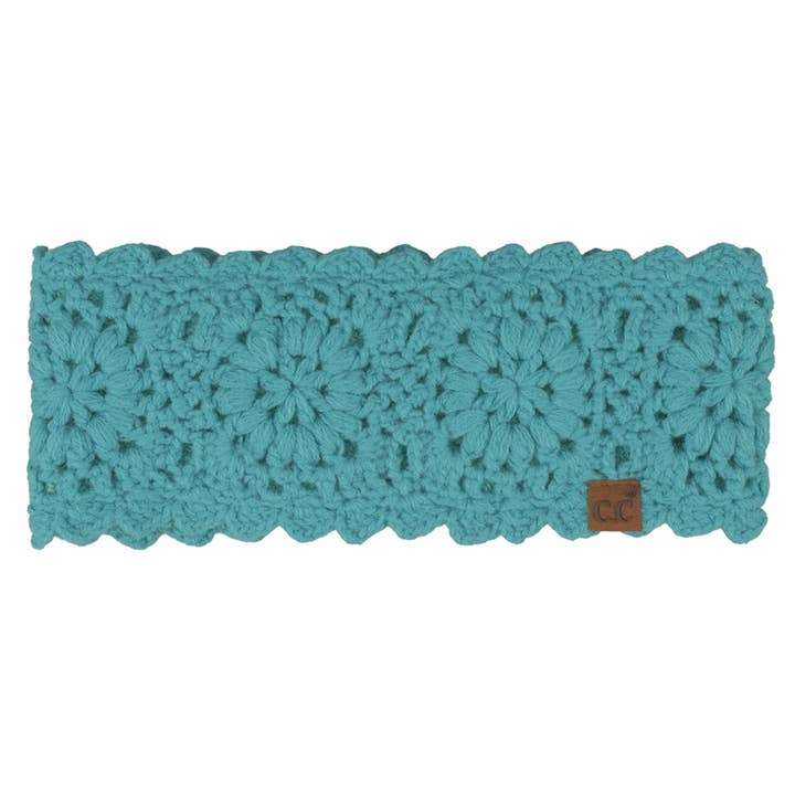 Hana - Wholesale Beanie - Women's - C.C Flower Pattern Crocheted Solid Headwrap7