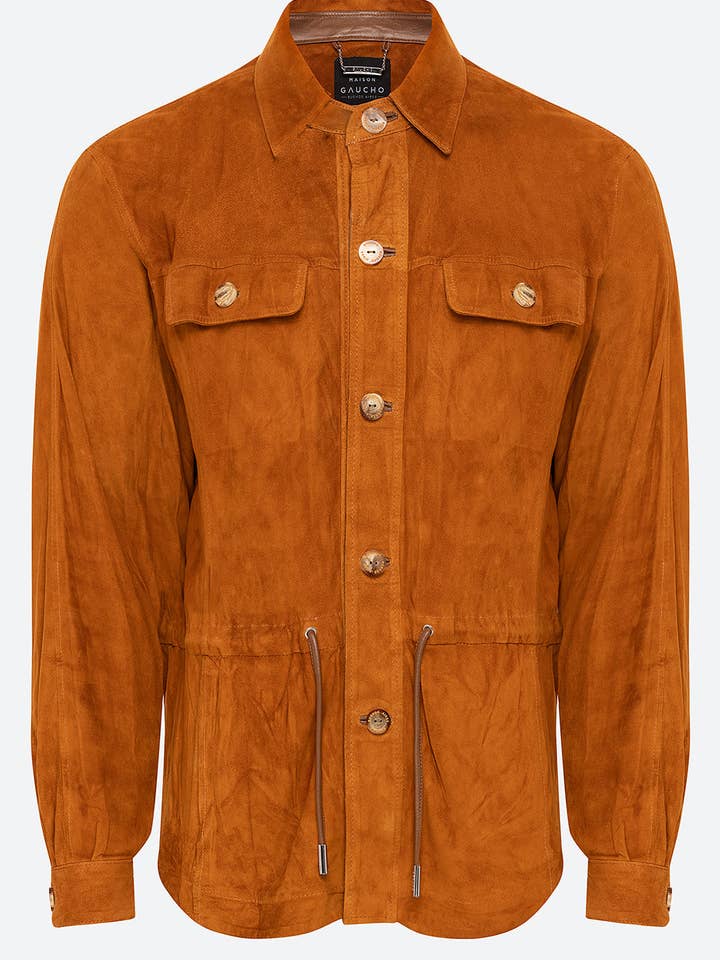 Gaucho Buenos Aires - Wholesale Shirt Jacket/Shacket - Men's - Sandro Suede Overshirt in Cognac3