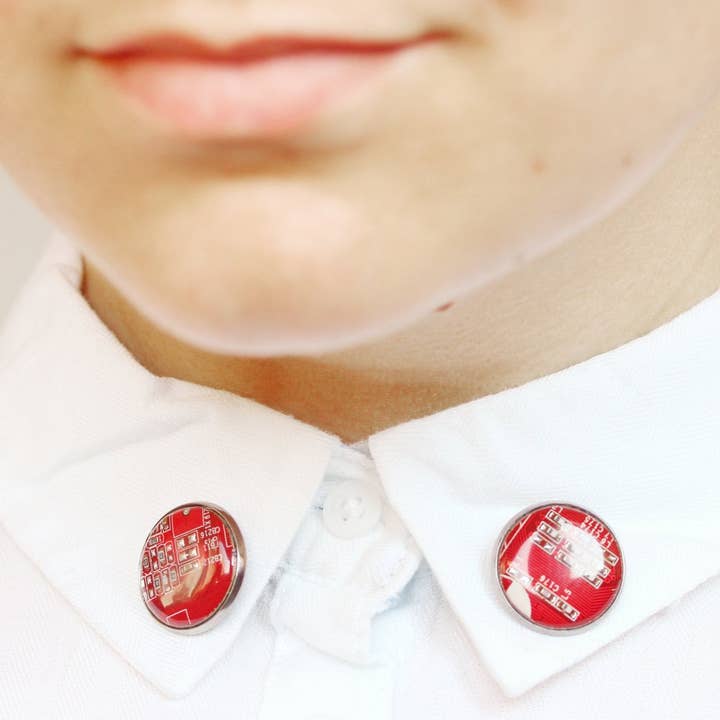 Pavlysh s.r.o. - Wholesale Lapel Pin/Button - Circuit board pin, 18mm silver12