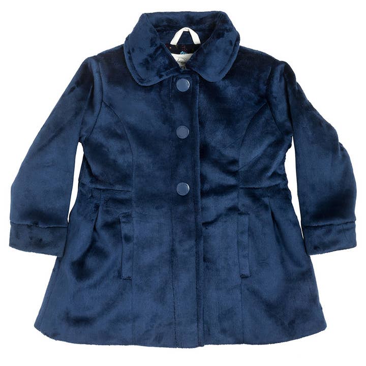 Party Coat in Navy Blue (12m-7y) for wholesale by MerriMane
