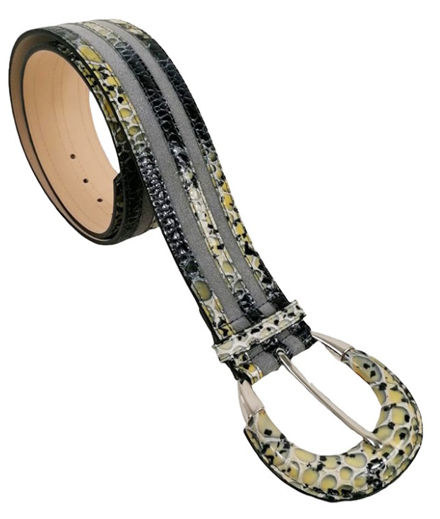 JIJOU CAPRI - Wholesale Riem - Dames - ITBST Italiaanse leren riem met slangenprint JIJOU CAPRI  4