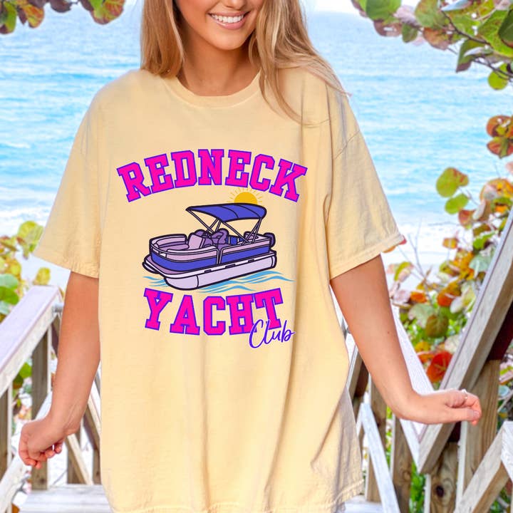 Redneck Yacht Club | Comfort Colors | Lake | Beach | Graphic for wholesale by The American Honey