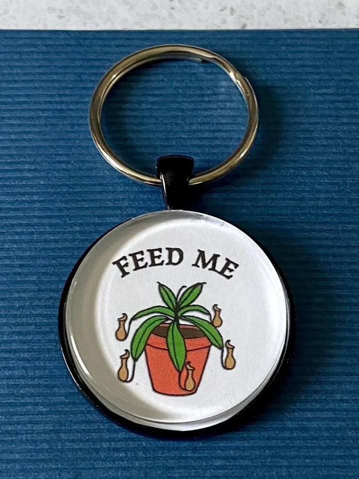 Pitcher Plant Keychain - Carnivorous Plant - Nepenthes Plant for wholesale by Nifty Gifty Shop