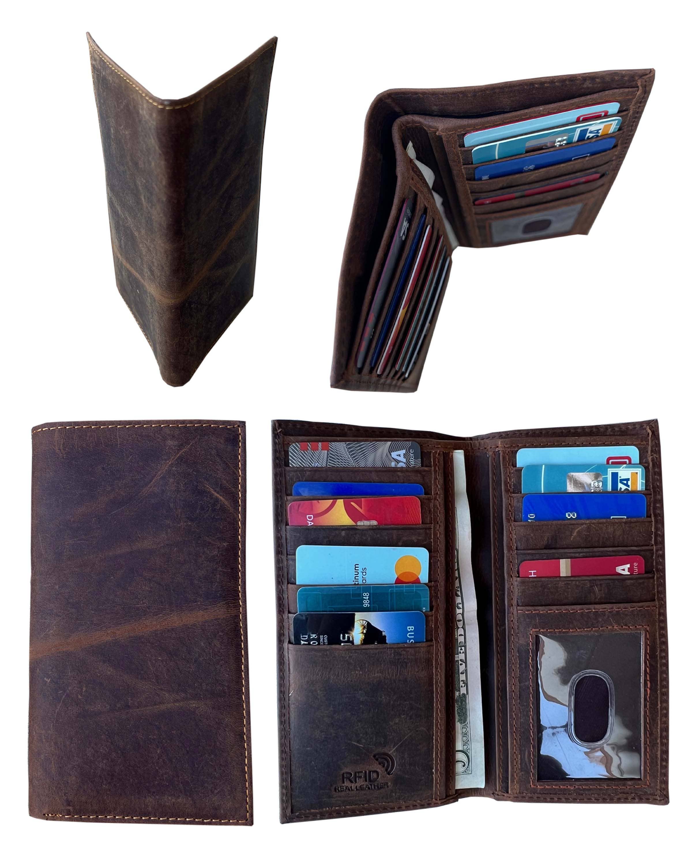 Roma Leathers, Inc. - Wholesale Wallet - Unisex - 3233 RF cowhide leather checkbook wallet1