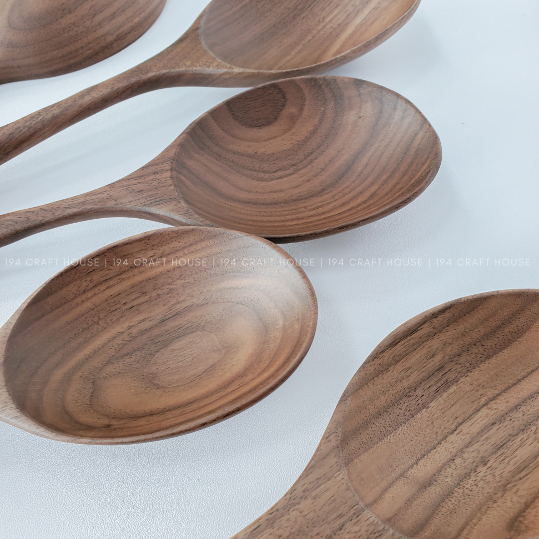 194 Craft House - Wholesale Serving Utensil - Large Walnut Wooden Spoon - Kitchen Serving Utensils9