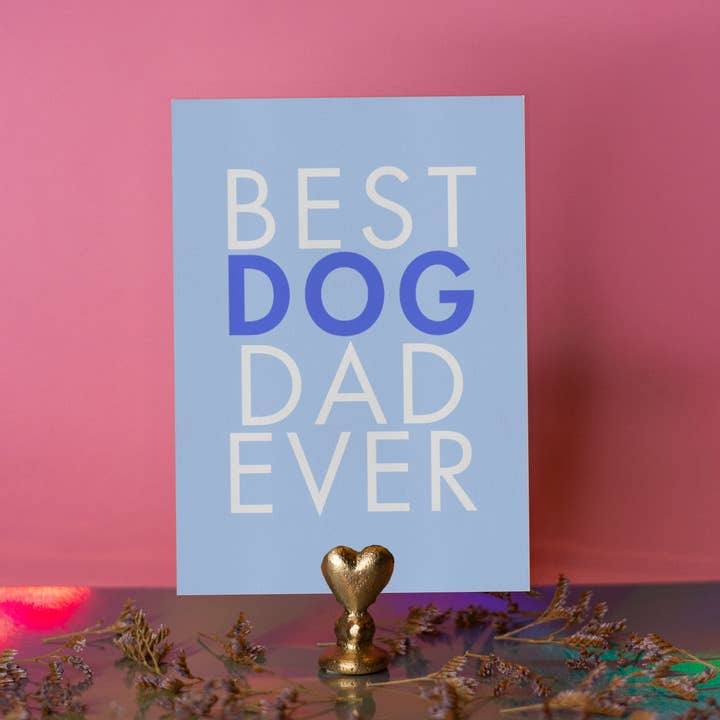 LOLLYPOPARTSTUDIO - Wholesale Everyday Greeting Card - Carte « Best Dog Dad Ever »1