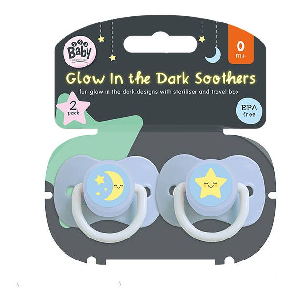LMT-UK - Wholesale Pacifier – Baby - Glow In The Dark Soothers & Travel Box 2pk