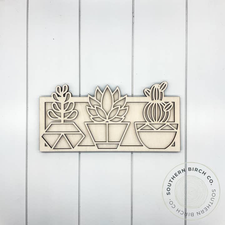 Succulent 3D Blank (Trio) for wholesale by Southern Birch Company