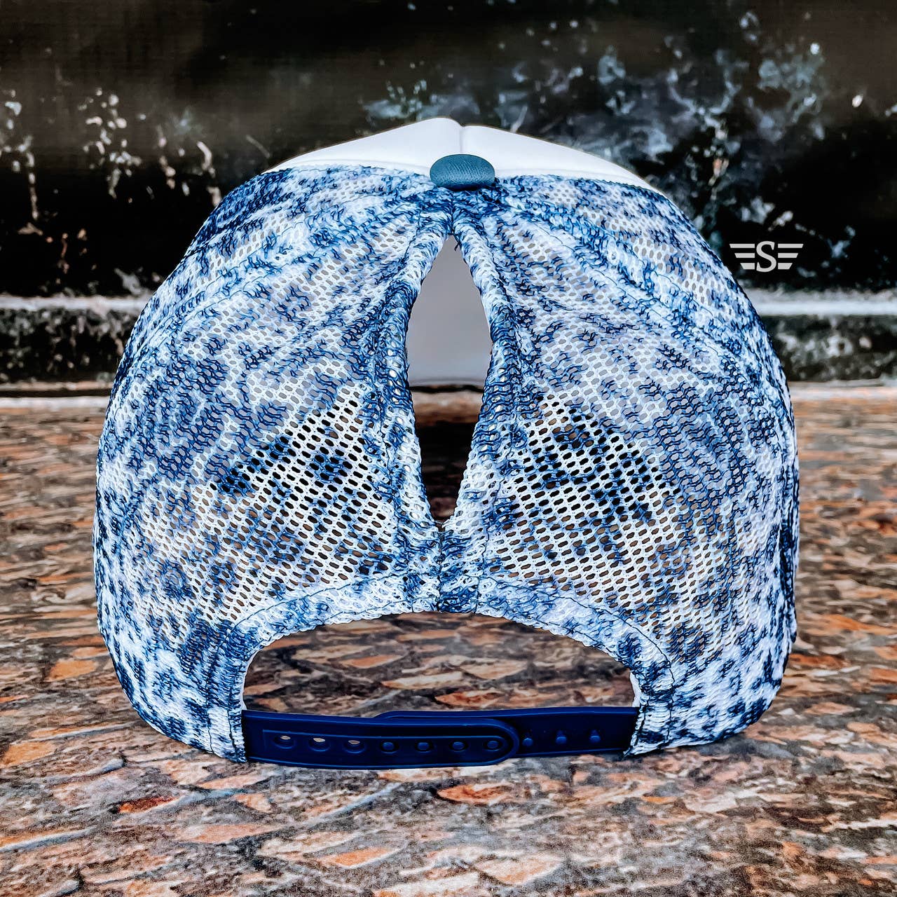 Flying S Company - Wholesale Ponytail Cap - Women's - Chinoiserie Magna Pony™ Mesh Foam Trucker Hat2