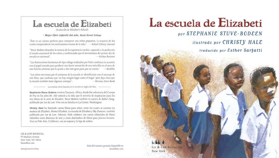 Lee & Low Books Inc - Wholesale Early Reader Book (6-8) - La escuela de Elizabeti by Stephanie Stuve-Bodeen1