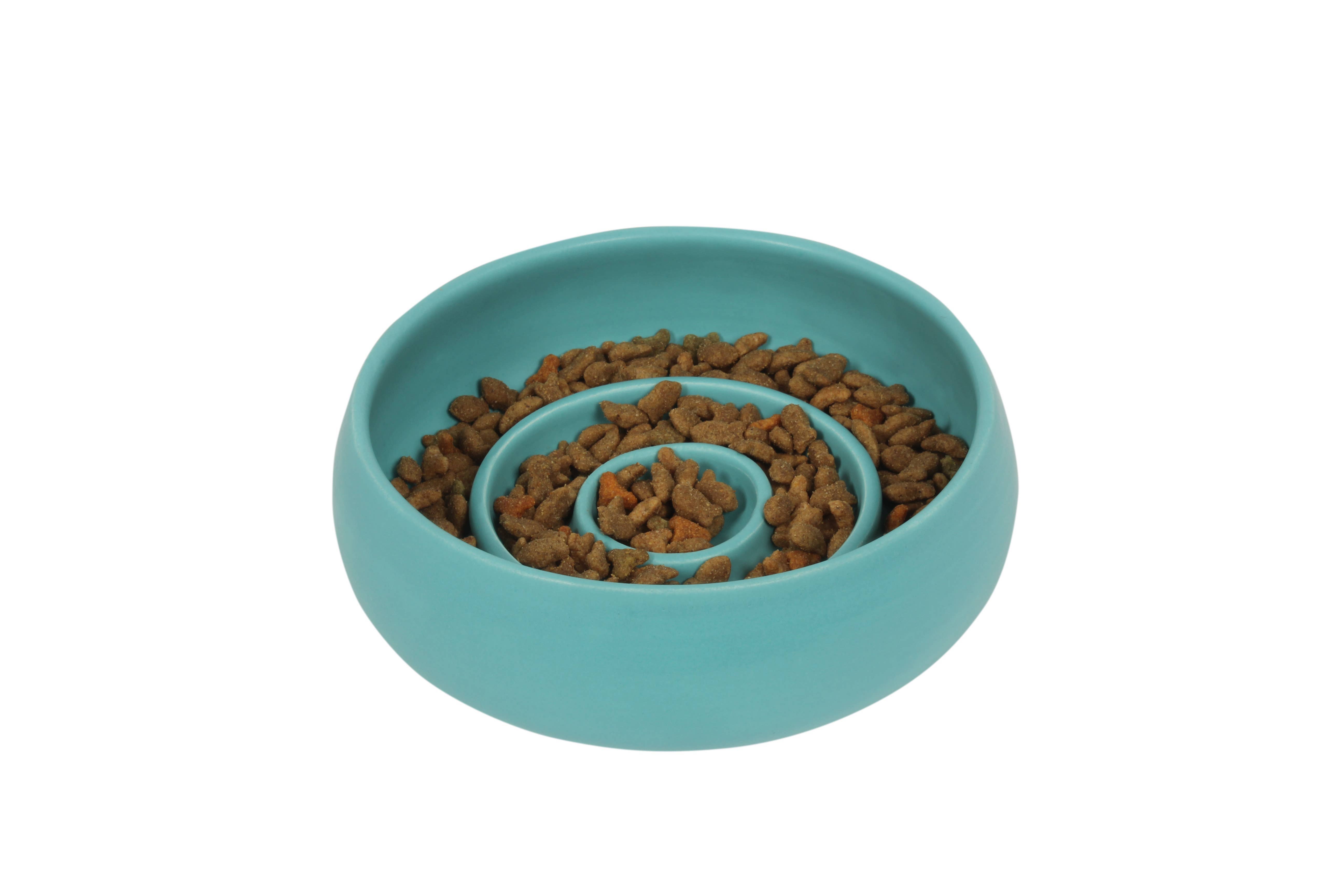 Beige & Stone USA - Wholesale Drinkbak - Kat/Hond - Handgemaakte keramische voerbak voor langzaam eten voor huisdieren5