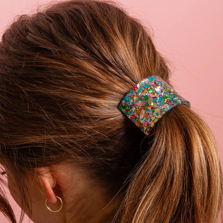 Taylor Elliott Designs - Vendita all'ingrosso Elastico per capelli - Fermacoda per Capelli - Coriandoli Colorati con Fascia Marrone