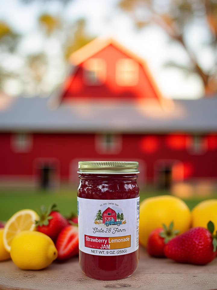 Strawberry Lemonade Jelly - 9 oz for wholesale by State 28 Farm