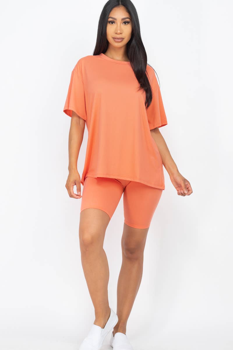 CAPELLA APPAREL - Wholesale Activewear Set - Women's - Loose Fit Top & Bike Shorts Set25