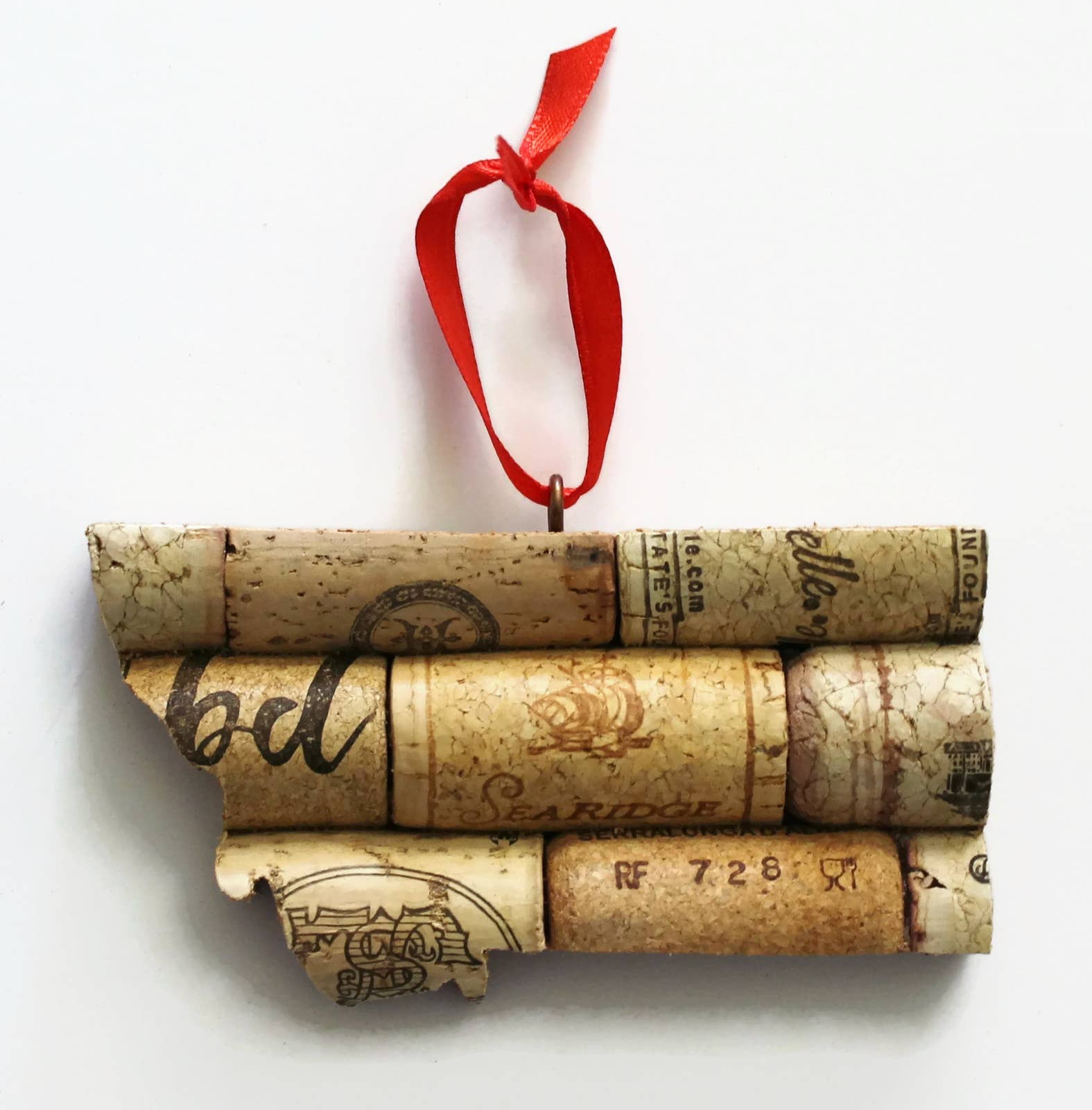 Desert Coastal Studios - Wholesale Ornament - Pick Your State Wine Cork Ornament - Gift for Wine Lover1