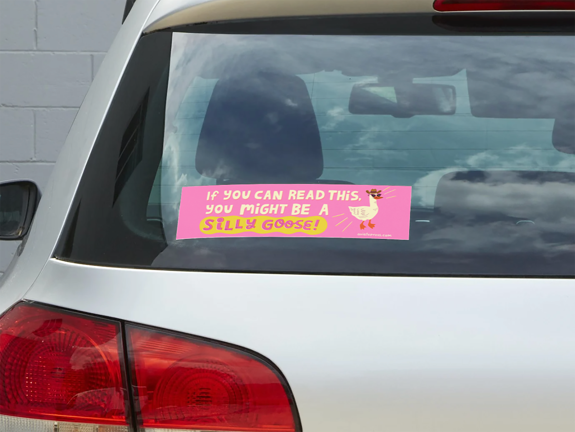Aviate Press - Wholesale Sticker - Silly Goose Funny Pink Girl Bumper Sticker3