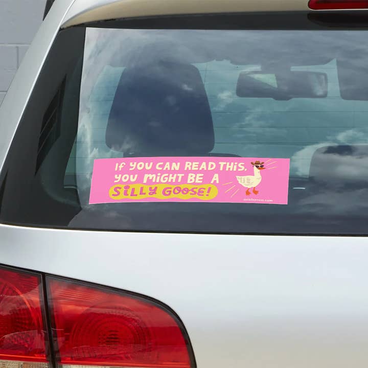 Aviate Press - Wholesale Sticker - Silly Goose Funny Pink Girl Bumper Sticker3