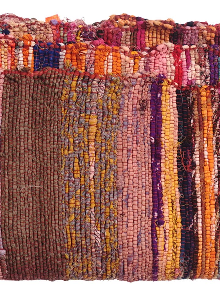 4' x 6' Brown Recycled Fabric Rug for wholesale by Vintage Addiction