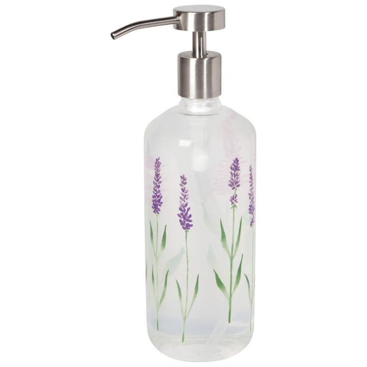 Lavender Glass Soap Pump for wholesale by Now Designs by Danica