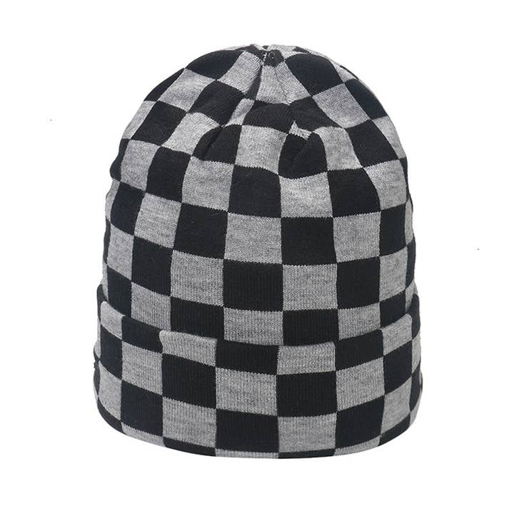 Comely Fashion - Wholesale Beanie - Women's - Checked Plaid Pattern Knitting Beanie Hat5