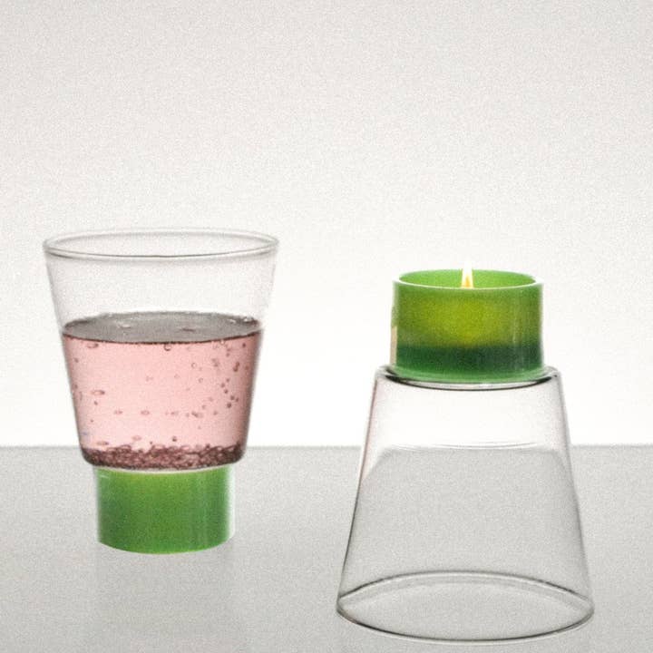 Traga - Wholesale Drinking Glass/Cup - Podio Cup - Jade, Handmade Dual Purpose Glass4