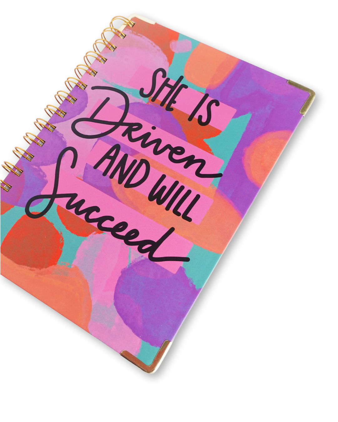 Pretty Peacock Paperie - Women's Empowerment - Wholesale Journal/Diary - She is Driven and Will Succeed Hardcover Spiral Journal1
