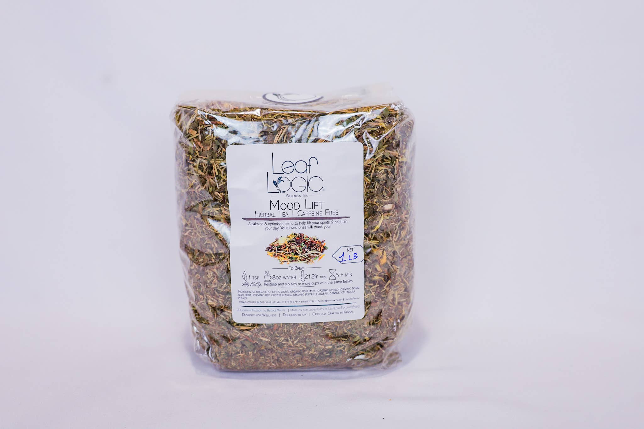 Leaf Logic - Wholesale Loose Tea - Mood Lift Loose Leaf Tea - Bulk or Amber Refillable Jar3