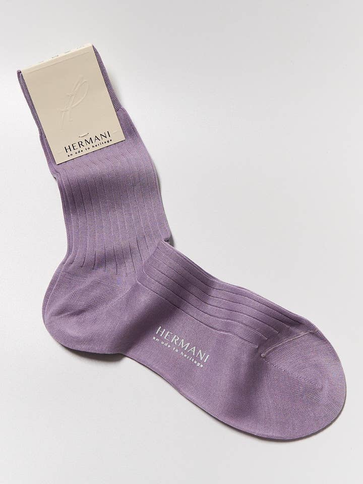 Meias Donna Filo di Scozia em Algodão - Cor Lavanda por atacado de Hermani Heritage