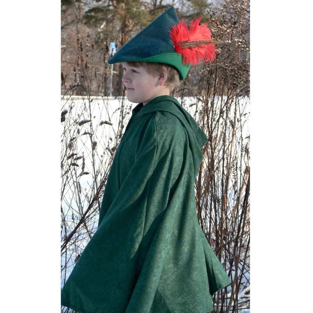 Fairy Finery Inc – Engroshandel Kappe - Børn – Woodsman kappe i ruskindsstof til børn og småbørn1
